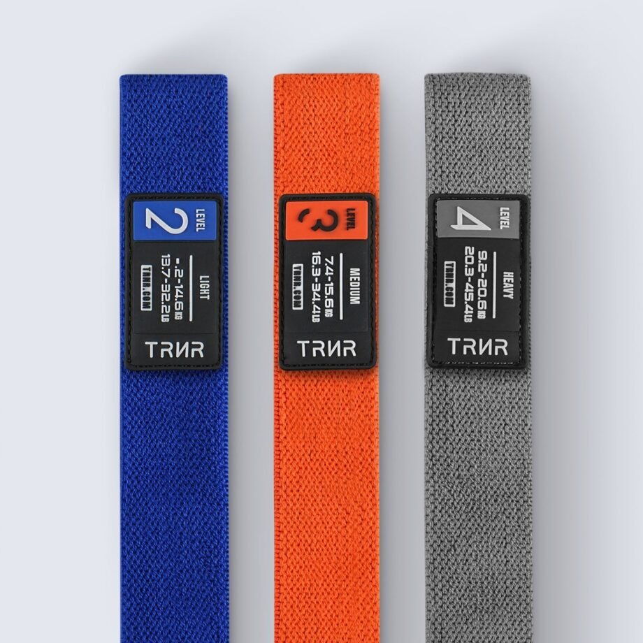 TRNR Strength Bands 3 Pack. Long Woven Resistance Loops